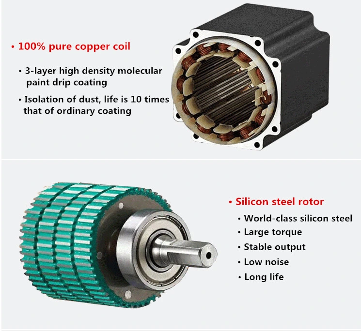 Low Vibration NEMA23 Electrical Brushless Closed Loop Integrated Step Stepper Stepping Motor for with Encoder for Laser Marking Machine