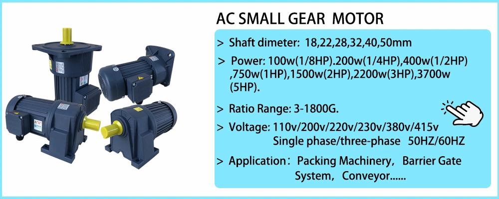 Jt Motor Singel-Phase 3-Phase AC Electric Gear Motor Different Output