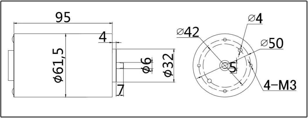 60mm 12 24volt High Speed 3000 Rpm Optional Micro Small DC Brush Motor for Winding Machine