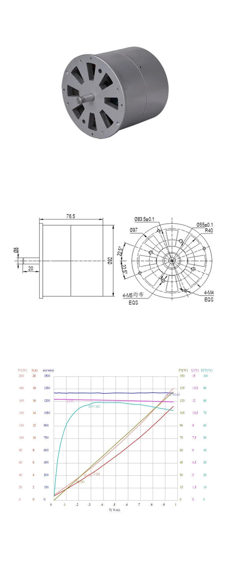 High Efficiency Adjustable Brushless Speed Electrical Micro DC Motor for Water Pump